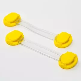 Набор блокираторов для дверей и ящиков, универсальные, гибкие, 2 шт., цвет желтый, крошка я