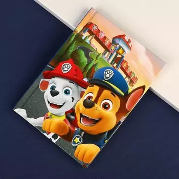 Блокнот а6, 40 листов в твердой обложке, paw patrol