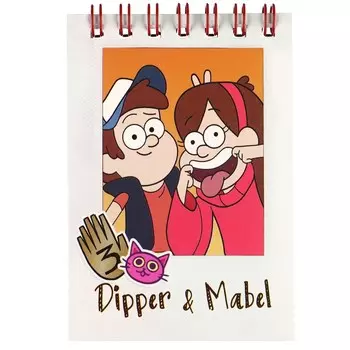 Блокнот а7 32 л на гребне dipper and mabel, гравити фолз