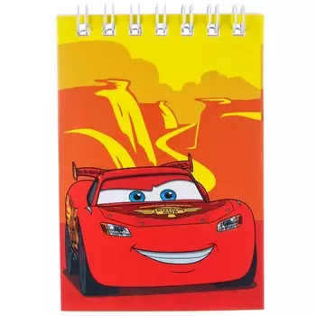 Блокнот а7 32 л, на гребне, тачки