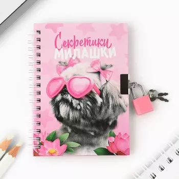 Записная книжка на замочке а6, 50 л.