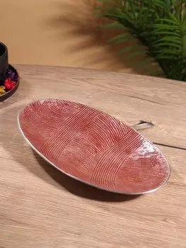 Блюдо, 3384.2 см, алюминий, бордовое