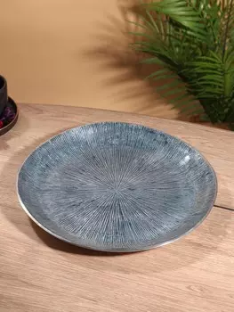 Блюдо, 33.5333 см, алюминий, синее