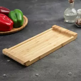 Блюдо для подачи striata, 3314 см, бамбук, бежевое