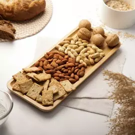 Блюдо для подачи доляна striata, прямоугольное, 3615 см, бамбук