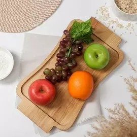 Блюдо-поднос доляна, 38,4×21,2×1,9 см, берёза