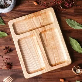 Менажница деревянная, с разделочной доской,