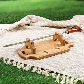 Доска для подачи шашлыка, 39.5х19.5 см, массив ясеня