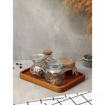 Блюдо - поднос деревянный для сервировки и подачи adelica, 21152 см, дуб