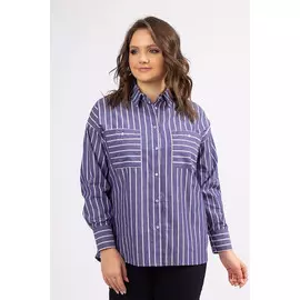 Блузка тб-58 полоска деним (54, полоска )