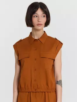 Блузка женская коричневая