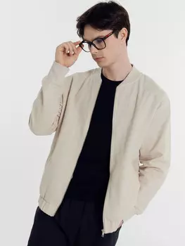 Бомбер мужской в белом цвете