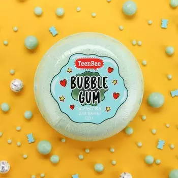 Бомбочка для ванны, 120 г, аромат бабл-гама, teenbee