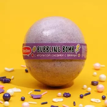 Бомбочка для ванны, 130 г, аромат ежевики и ванили, teenbee