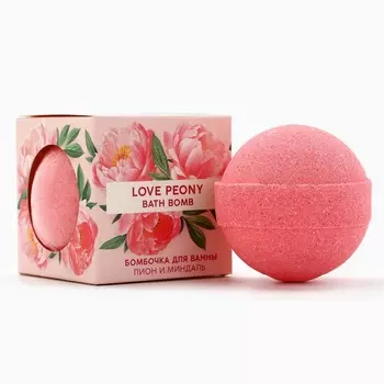 Бомбочка для ванны, 130 г, аромат пиона и миндаля, tropic bar by ural lab