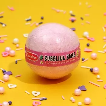 Бомбочка для ванны, 130 г, аромат сочной вишни, teenbee