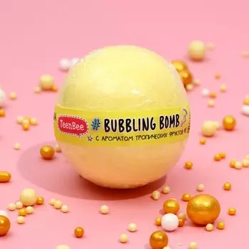 Бомбочка для ванны, 130 г, аромат тропических фруктов, teenbee