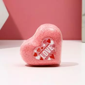Бомбочка для ванны love, 130 г, аромат сочного персика, чистое счастье
