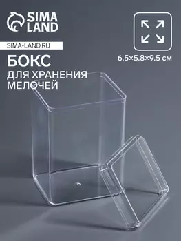 Бокс для хранения мелочей, 6.55.89.5 см, в пакете, прозрачный