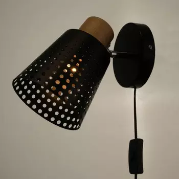 Бра 1666/1bk e27 40 вт черный 131318.5 см