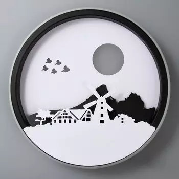 Бра 2509/1 led 15вт 3000/4000к черно-белый 24х24 см