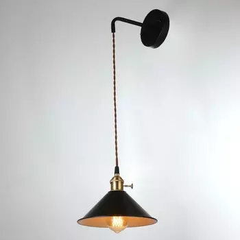 Бра 2612/1bk e27 40 вт черный 20.513-40 см