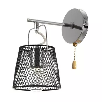 Бра 662401/1 40вт e27 черный-хром 24х15х22 см