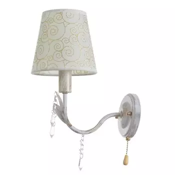 Бра адель 1хe14 40 вт белый с золотой патиной 261526 см