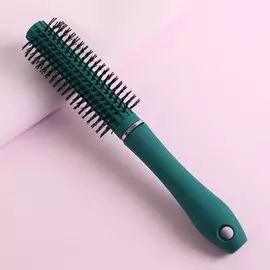 Брашинг, прорезиненная ручка, d = 1,8/4 22 см, цвет бирюзовый