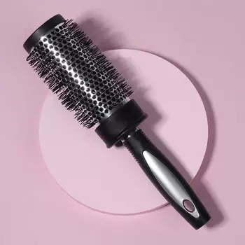 Брашинг для волос, продуваемый, d=45/55 мм, 24 см, черный