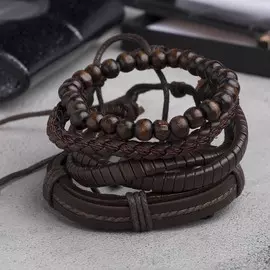 Набор браслетов из кожи