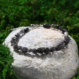 Браслет на струне галтовка обработанная