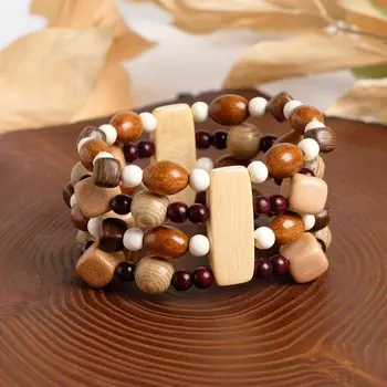 Браслет ручная работа, деревянный