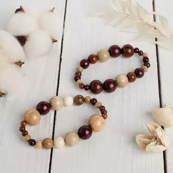 Браслет ручная работа, деревянный