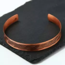 Браслет вогнутый медный