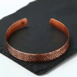 Браслет вогнутый медный