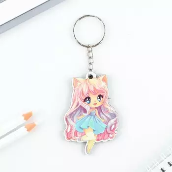 Брелок деревянный, аниме