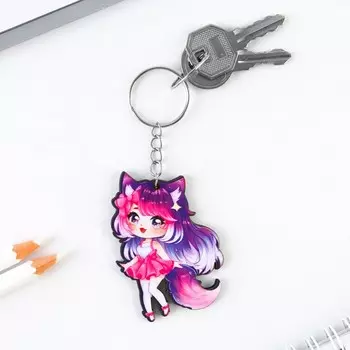 Брелок деревянный, аниме