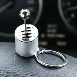 Брелок для ключей автомобиля cartage, рычаг кпп, металл, хром