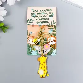 Брелок металл, эмаль с карабином