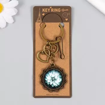 Брелок металл, стекло с карабином