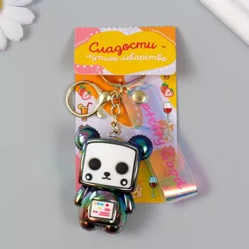 Брелок пластик, резина с карабином, ремешком