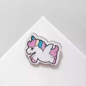 Брошь деревянная детская