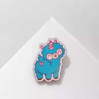 Брошь деревянная детская