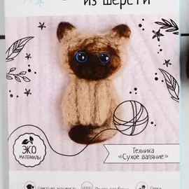 Брошь из шерсти