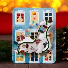 Брошь новогодняя