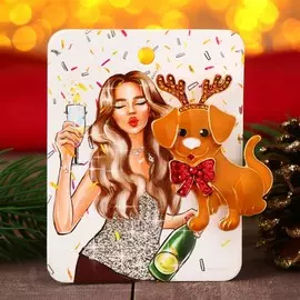 Брошь новогодняя