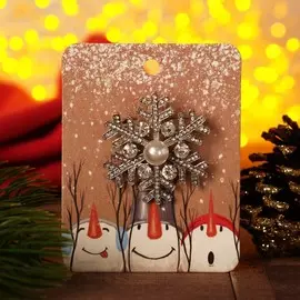 Брошь новогодняя