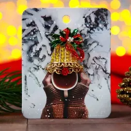 Брошь новогодняя