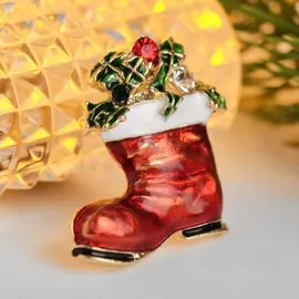 Брошь новогодняя